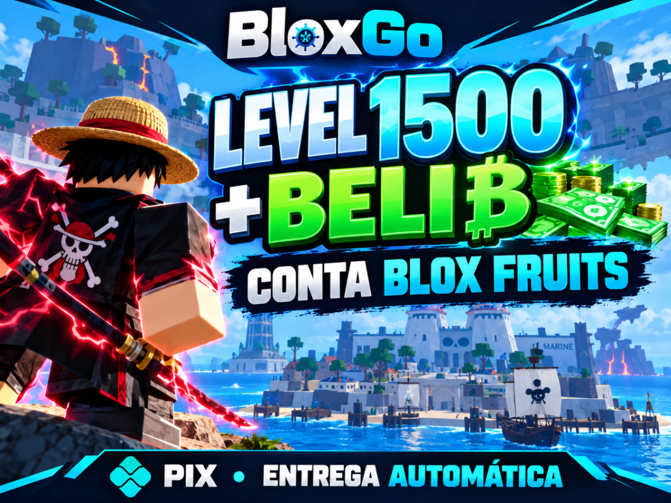 💰 Level 1500 + Beli • Conta Blox Fruits